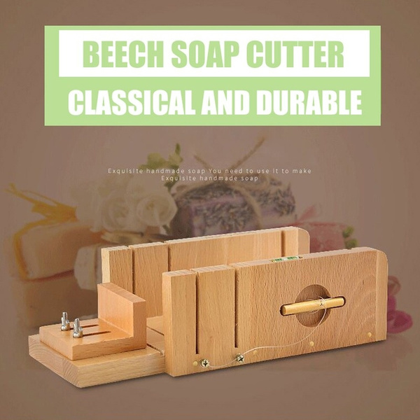 Adjustable Beech Wooden Soap Cutter Wire Slicer DIY Homemade Soap Making  Tool Bar Soap Loaf Cutter Kit with Beveler Planer and Repair