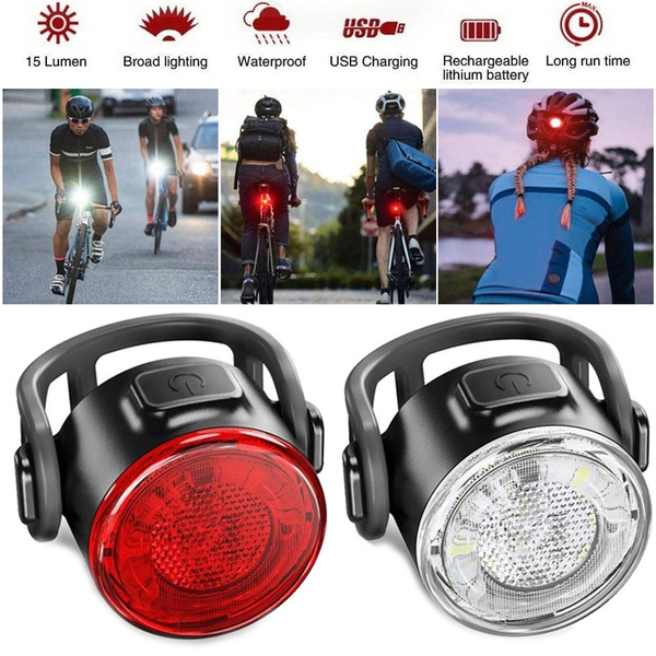 Led Bicycle Bike Cycling Front Rear Tail Helmet Safety Flash Light Warning Lamp 