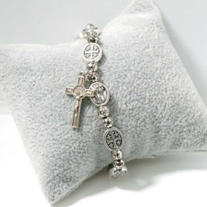 saintbenedictbracelet, religiousbraceletsforwomen, rosarybracelet, Jewelry