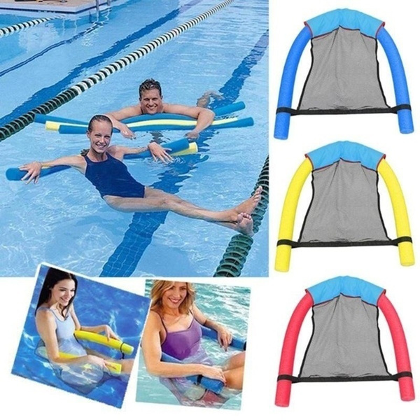 Polyester Floating Pool Noodle Mesh Chair Net For Swimming Pool Kids Bed Seat PR 