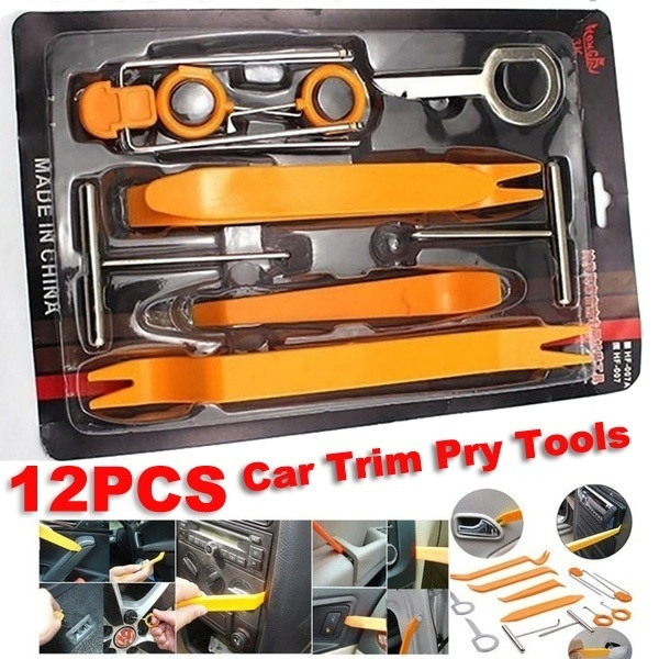 Car Radio Audio Stereo Door Trim Dash Panel Install Removal Pry Tool Plastic Kit 