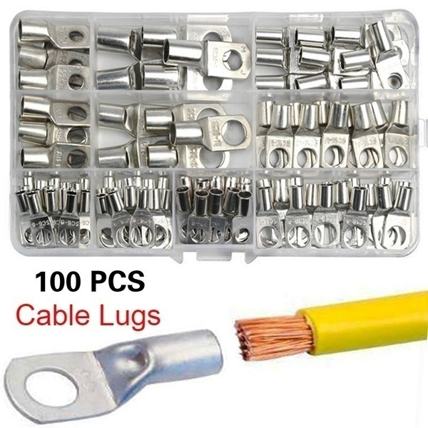 SHENGANG 170PCS Assortment SC Bare Crimp Terminals Lug