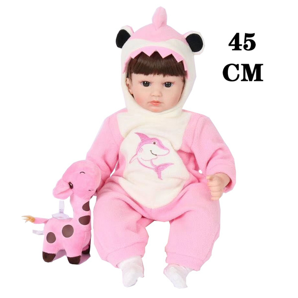 Newborn Baby Doll Realistic Toy Doll 45cm) (18inch Lifelike Baby Doll  Realistic Doll Toy Dolls Look Real Reborn Doll Boneca Reborn Silicone Reborn  Baby Doll Poupee Reborn