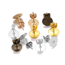 Earring, Jewelry, gold, blank