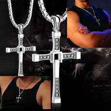 2020 Hot Sell Film Speed and Passion Cross Pendant Necklace Dominic Toretto Men Down