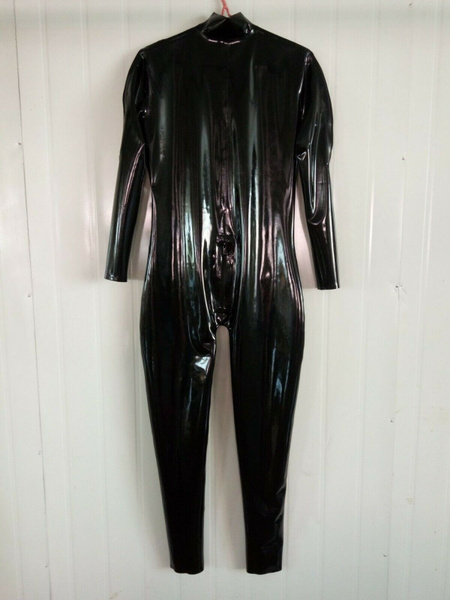 Latex Rubber Bodysuit Catsuit Anzug Gummi Suit Tights Black Ganzanzug ...