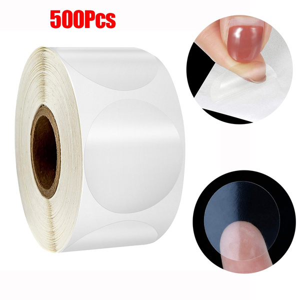 500Pcs/Roll Round Transparent Labels Circle PVC Scrapbooking Labels Seal Sticker Round Self-Adhesive Gift Packaging Transparent Stickers Package Label ...