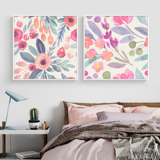 pink, diamondmosaic, Flowers, Wall Art