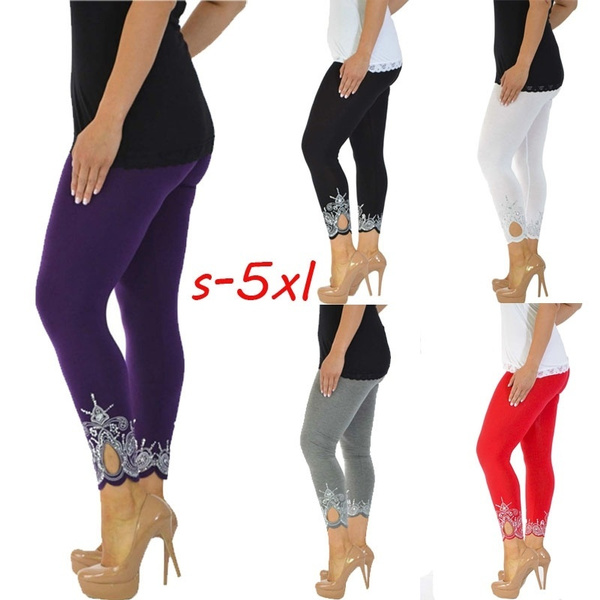 plus size solid color leggings