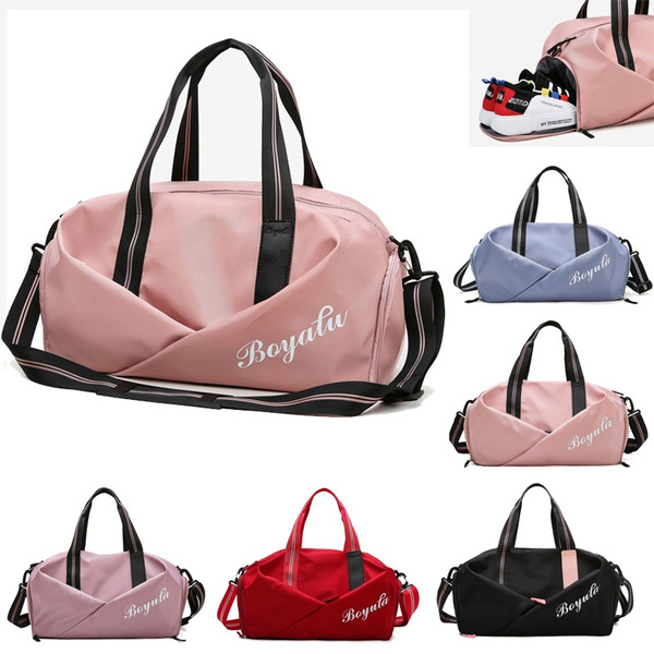 Women Sports Backpack Gym Bag with Shoe Compartment Wet Pocket