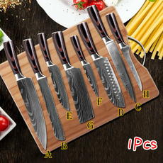 Laser, chefknive, damascu, choppingknife