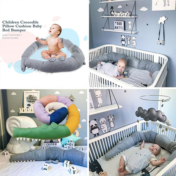 1M/1.5M/2M/3M Newborn Baby Infant Plush Crib Protector Bumper Bed Bedding Pillow 