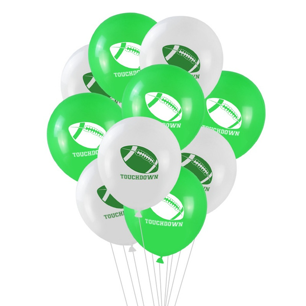 10pcs 12inch 2.8g Rugby Theme Party Decor Balloon Set Boys Favor