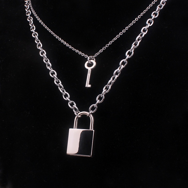Lock and Key Chain Necklace