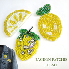 decorativepatchesfruit, Fashion, flowerparchesapplique, handmadeembroiderypatche
