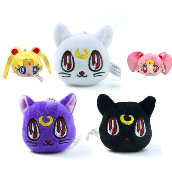 Sailor Moon purple Cat Luna Diana Plush Stuffed Doll Toy Keychain Keyring Toys Sailor Moon purple Cat Luna Diana Plush Stuffed Doll Toy Keychain Keyring Toys