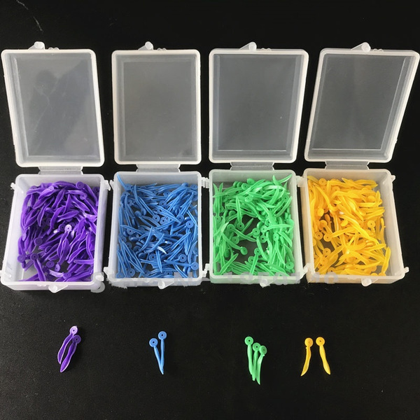 400pc Dental Wedges – Concave Arc Diastema Plastic Wedge, End Circular Hole – Unbranded
