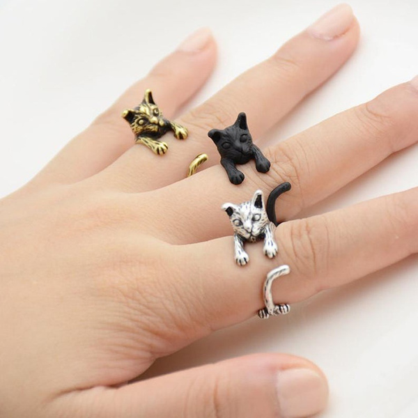 Cat Ring, Adjustable Ring, Cat Jewelry, Cat Gift - Fashion fashion ...