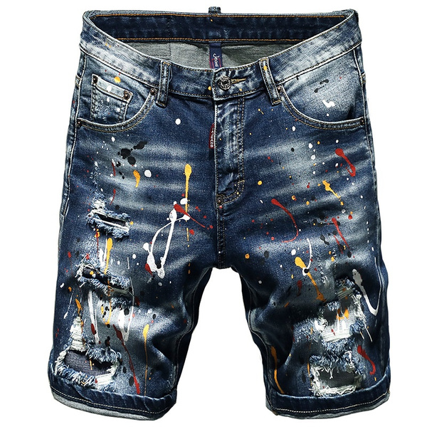 2020 New Men's Shorts Jeans Summer Fashion Cotton DSQ Shorts Jeans | Wish