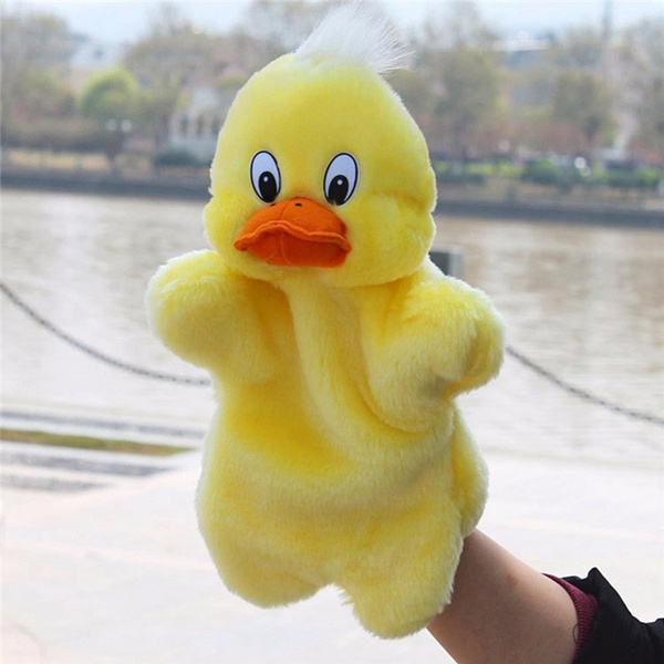 Yellow Duck Hand Puppet Finger Puppet E1P1 