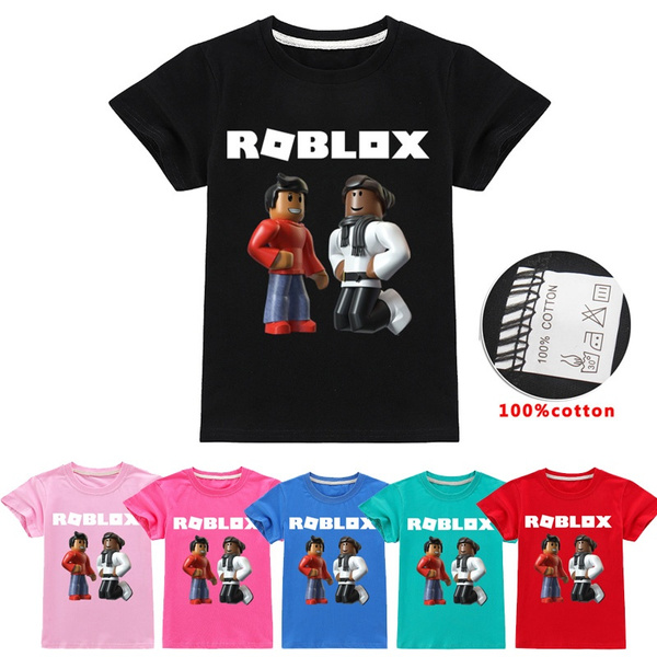 Children Cotton T Shirt Roblox Cartoon Short Sleeved Tees Boys Girls Casual Summer Kids Tops 1 14y Wish - roblox merch for you by perrydev364