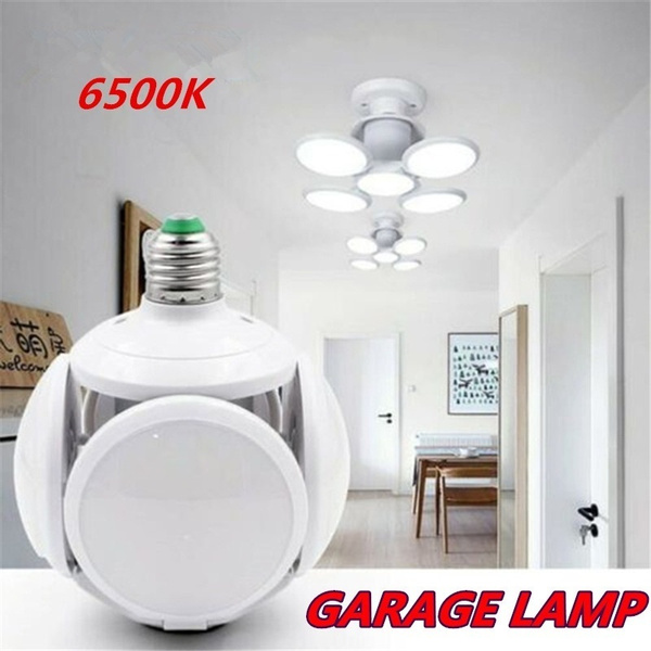 40W LED Garage Light Bulb Deformable Ceiling Fixture Lights Shop Workshop Lamps 