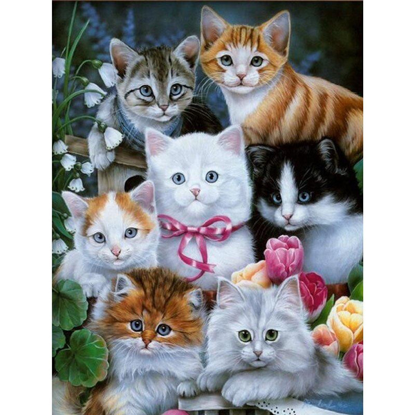 Cat Diamond Painting Diamond Paintings Animals Home Decor