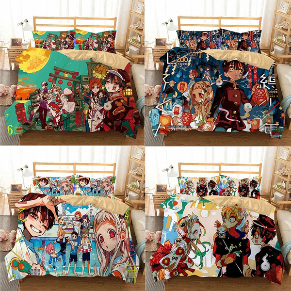 Details about   Bedclothes 3PCS Anime Toilet-bound Hanako-kun Bed Sheets Blanket Plillow Case #5 