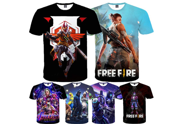 2021 Free Fire Shooting Game 3D Print T-Shirt Men's And Women's