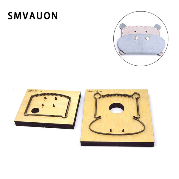 Smvauon Leather Cutter Diy Hippo Coin Purse Credit Card Holder Wallet An Steel Punch Cut Mold Wood For Craft Wish