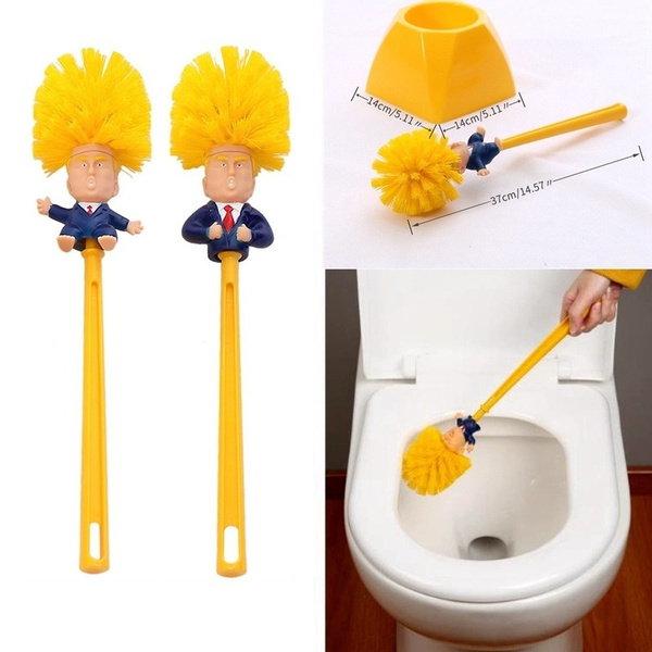 Donald Trump Toilet Brush Creative Funny Gift Bathroom Washroom