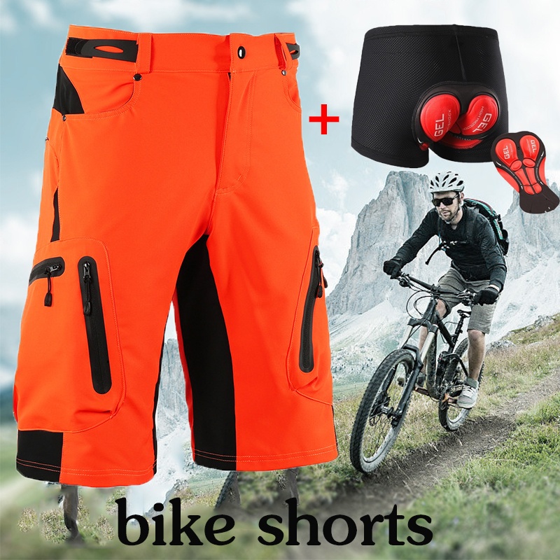Pantaloncini MTB DOWNHILL OFF ROAD BICI CICLISMO MOUNTAIN Loose Fit Casual  Bike Breve Sport e viaggi Pantaloncini