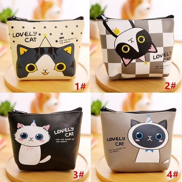 The Couch Cat Wallet in Black & White- For Euros, Pounds & Dollars