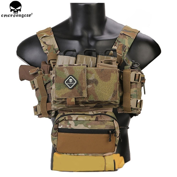Tactical Simple MK3 Chest Rig Lightweight Body Armor Carrier w/ Magazine Pouches 
