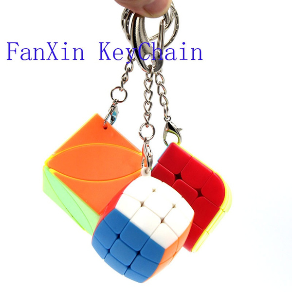 Mini Fun Puzzle Cube Keychains - 12 Pc.