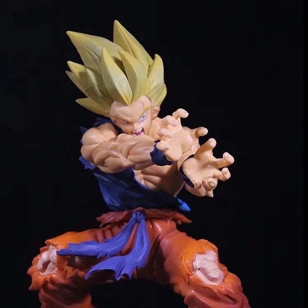 Anime Dragon Ball Z Super Saiyan Son Goku Kamehameha Figure Model Toy Collection 21cm Wish