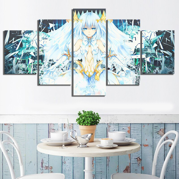 5 Piece HD Anime Girl Pictures DATE A LIVE Tobiichi Origami Poster  Animation Art Canvas Paintings for Girls Room Wall Decor No Frame | Wish