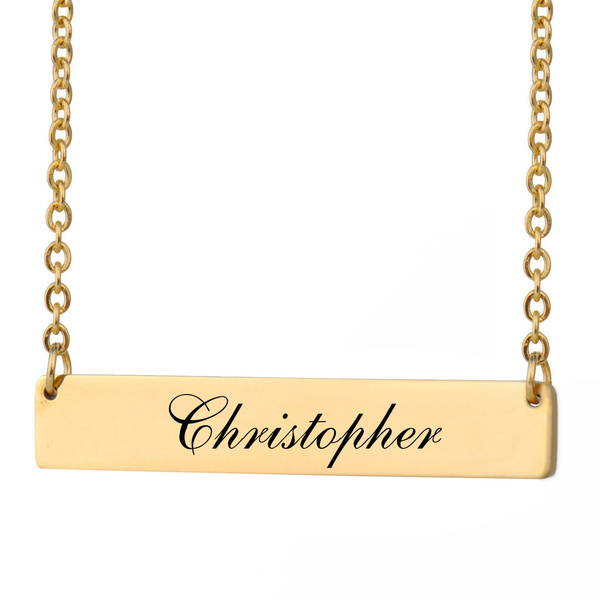 christopher name necklace