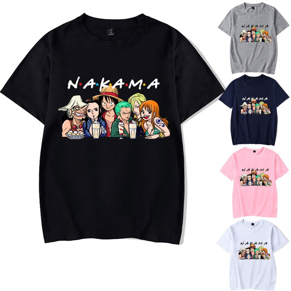 Nakama One Piece Anime T-Shirt Graphic Tee Shirt Luffy Tops Short Sleeve  Printed Casual Tee Shirt Tops