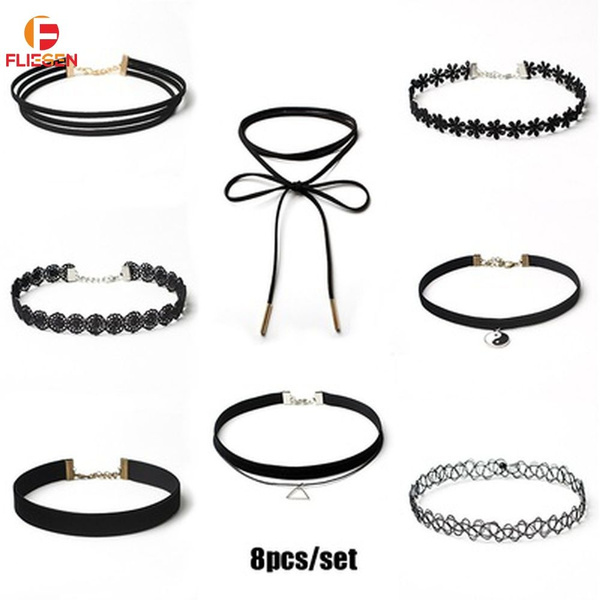 Dropship 8Pcs Choker Necklaces For Women Velvet Choker Necklace Set Cute  Sexy Womens Choker Set to Sell Online at a Lower Price