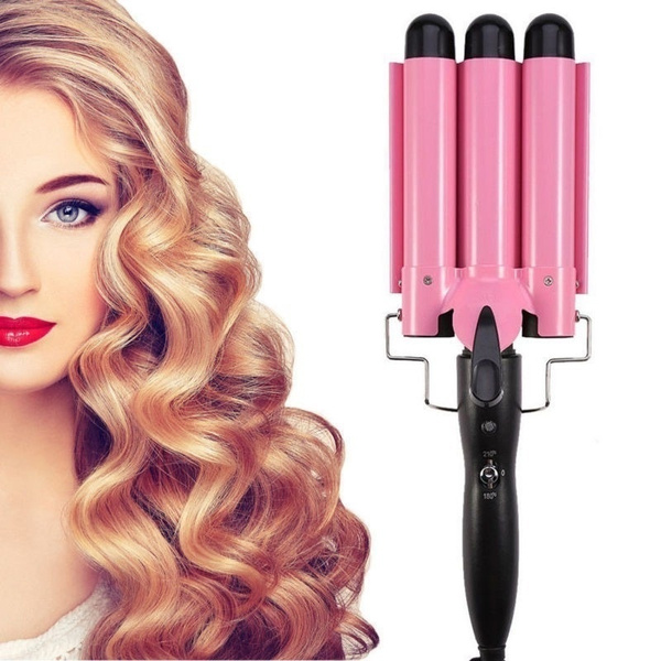 three rod curling iron