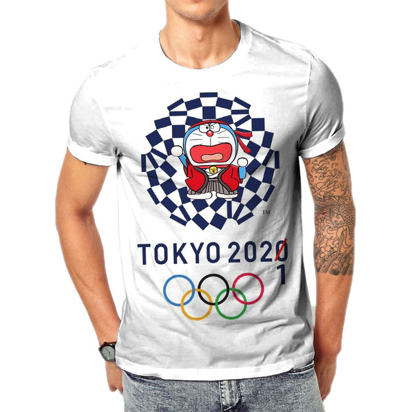 Tokyo 21 Olympic Doraemon 3d Printed Short Sleeve T Shirt Wish