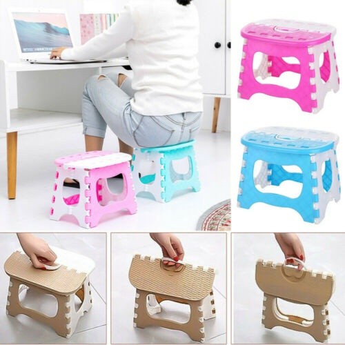 MULTI PURPOSE FOLDABLE FOLDING STURDY STEP STOOL HOME KITCHEN GARAGE CARRY STOOL 