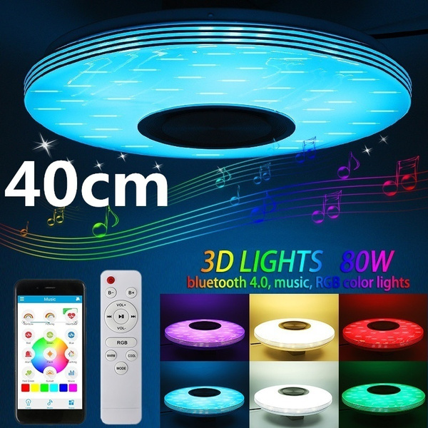 Deckenleuchte LED RGB Deckenlampe Musik mit Bluetooth Lautsprecher Fernbedienung