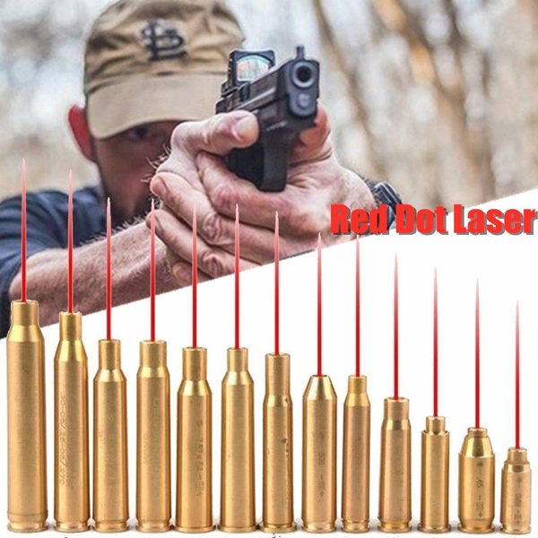 Red Dot Laser Copper Boresight Cartridge Bore Sighter Scope Hunting Tactical