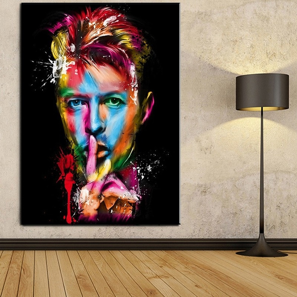 David Bowie Shhh Black and White Large Poster Art Print Gift Multiple Sizes 