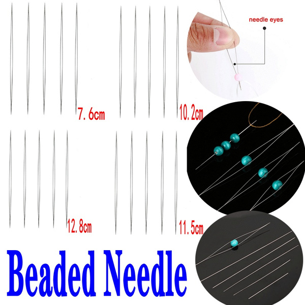 5.5 / 7.6 / 10.2 / 11.5 / 12.8 cm Open Bead Needle DIY Bead Needle Supplies  Beaded Handmade Stitch