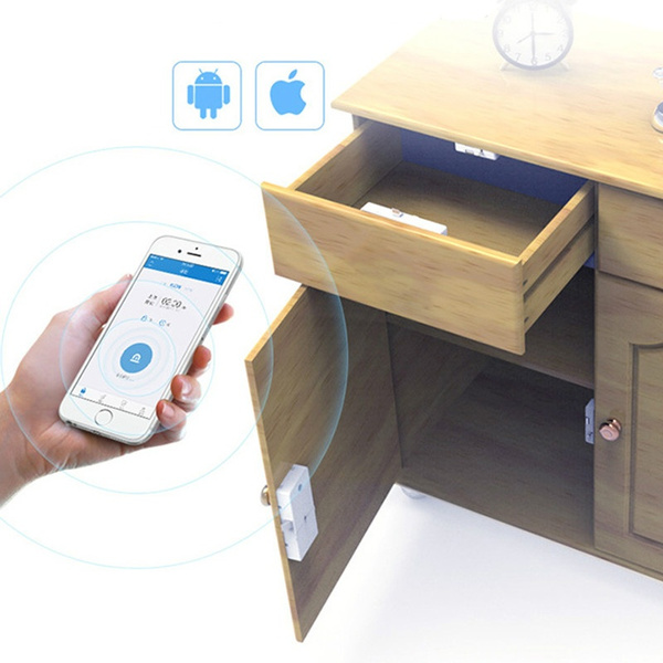 Wireless Bluetooth Keyless Smart File Cabinet Lock Invisible Electric Lock Ios Android App Control For Cabinet Drawer Security Wish