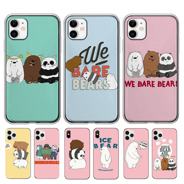 Soft Tpu Phone Case Cute We Bare Bears Design For Iphone11 8 7 6 6s Plus 11pro 11maxx Xs Max Xr 5s Se And Samsung S8 Plus S9 Plus Note 9 Wish