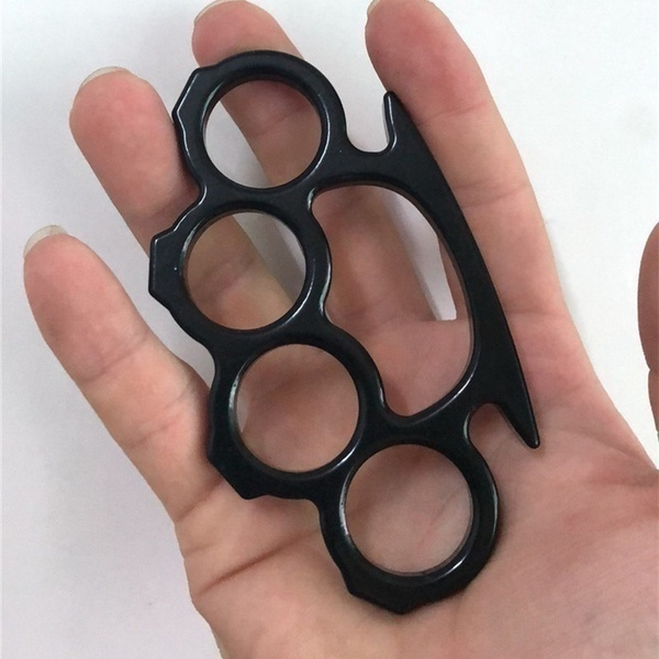 Funny Knuckle Dusters Brass Knuckles Tactical Survival Multi Functional Self Defense Edc Duster Tool Finger Ring To Protect Yourself Wish